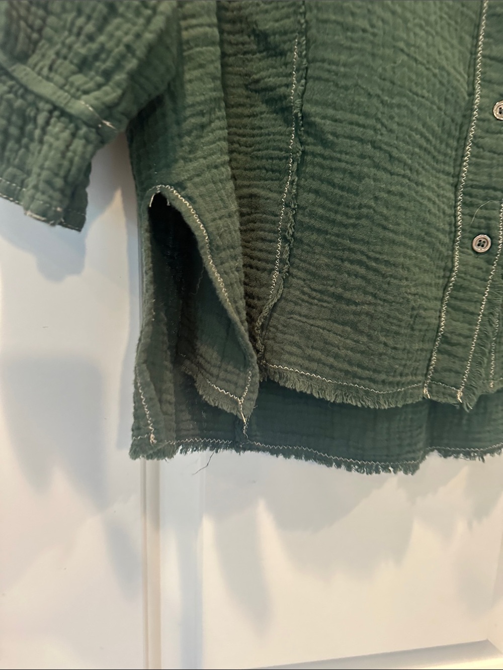 Green Entro Gauze Top - Picture 2 of 8